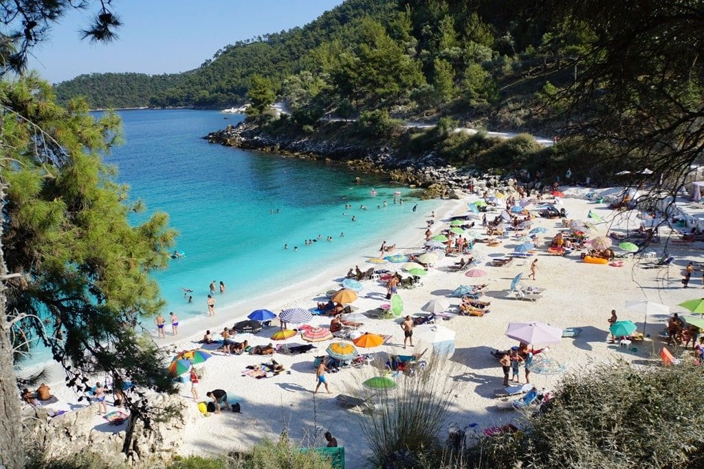 Saliara beach is located near Thassos town. It is considered one of the top beaches on the Island